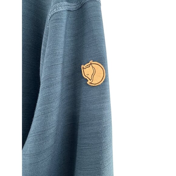 Fjallraven Keb Fleece Jacket Mens Classic Hoodie XL Blue Wool Blend Blue - Picture 4 of 9